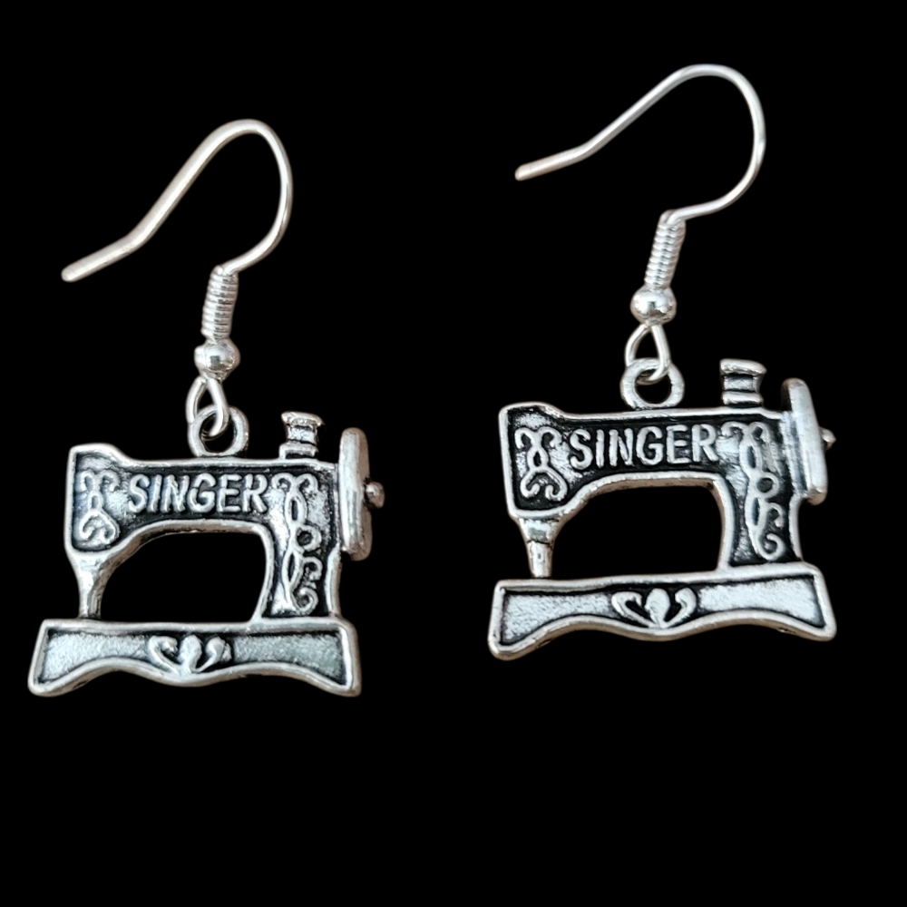Vintage Sewing Machine Earrings